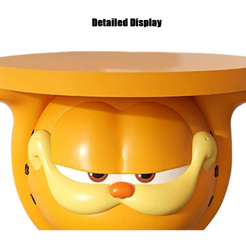 Orren Ellis Cartoon Resin Movable Garfield Cat Side Table Ornament